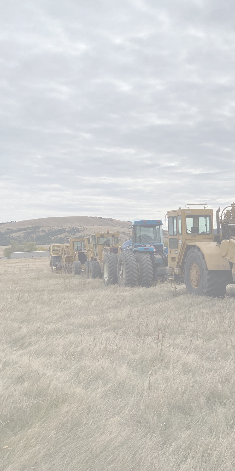 Tractors about to develop land