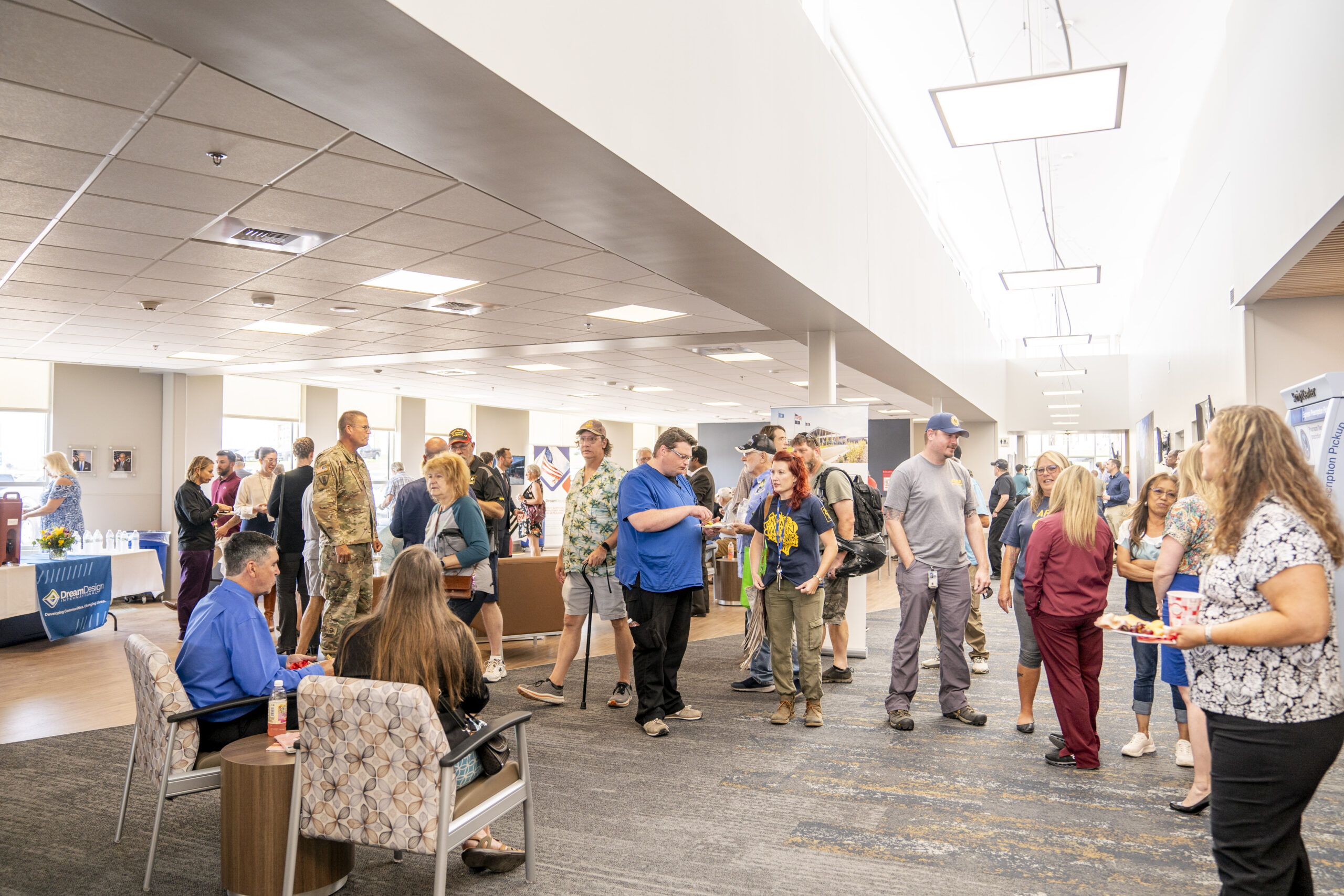 people networking at the VA Clinic grand opening in Rapid City, South Dakota