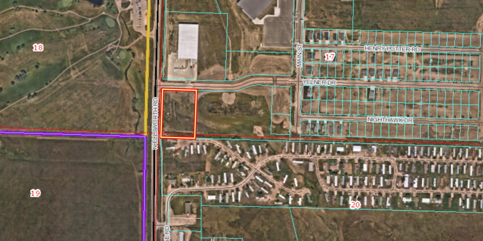 Commercial Lot for sale in the busy corner of Yelner Drive and N. Ellsworth Road in downtown Box Elder